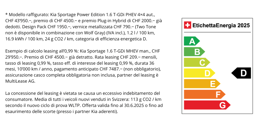 CRIS campagna Kia Sportage 2025 disclaimer 01